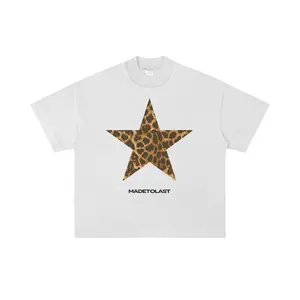 MADETOLAST Leopard Star Oat Oversized Tee