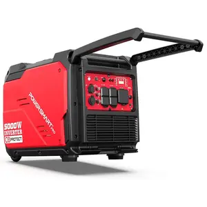 PowerSmart Electric Start 4800-5000 Watt,SummerVibes,Portable Inverter Generator with Wheels Handle Kit,CO Protect, Hurricane season,Quiet,30 Amp for RV-Ready,DH5050E PS5046CE HB5046C