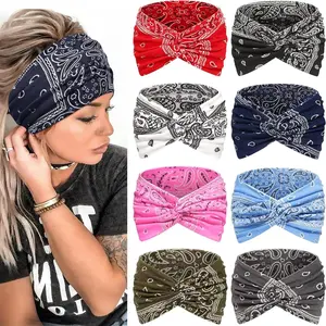8PCS women's printed headband, retro headband with multiple color combinations, yoga, running sweat absorbing headband, daily wear, Accessories, Styling