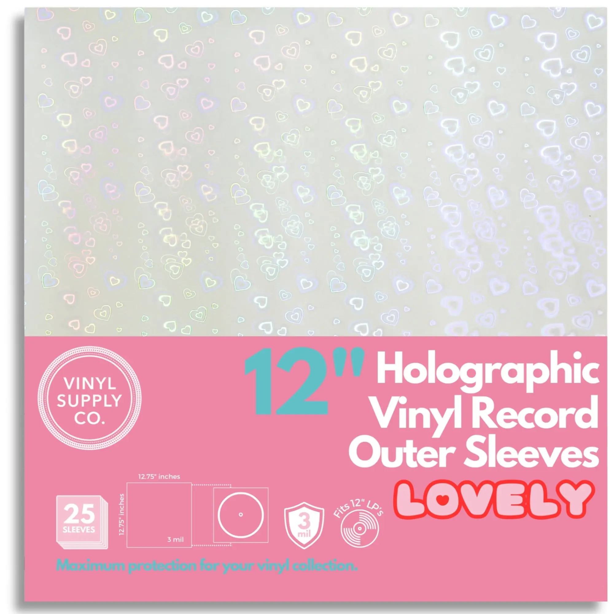 Holographic Vinyl Record Outer Sleeves - Lovely