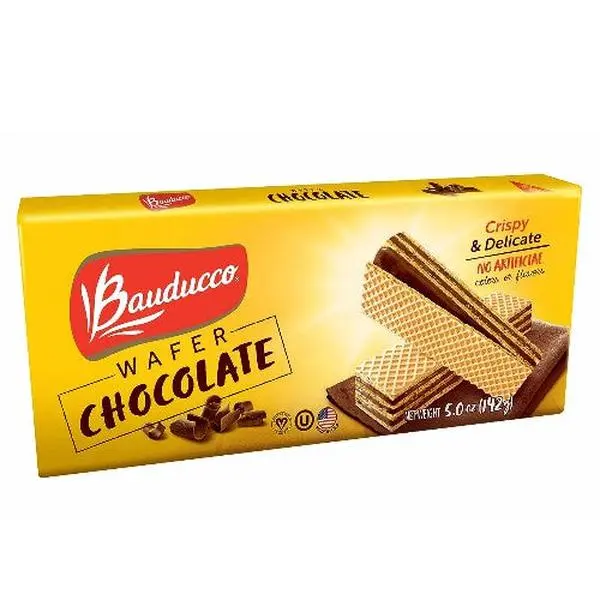 Bauducco Crispy Vanilla Chocolate Wafers Snack - 5 oz Pastry, Ideal for US Coffee Pairing, Afternoon Merienda