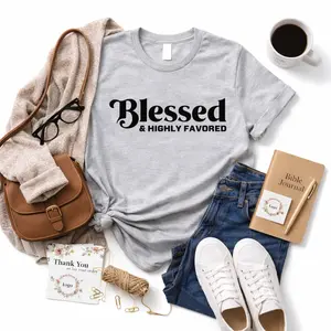 Blessed and Highly Favored Screen Print Transfer (Pack of 3)