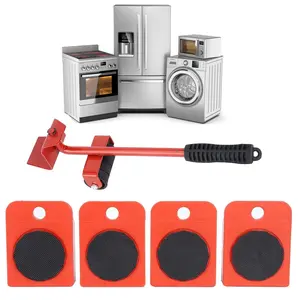 220 Lbs Capacity Heavy Furniture Movers with Wheels – Heavy Furniture Mover Tool Set with 11.9" Lever & 3.69"x2.88" Sliders with Appliance Lifter – Floor Kit for Sofas, Fridges & Kitchen Appliances