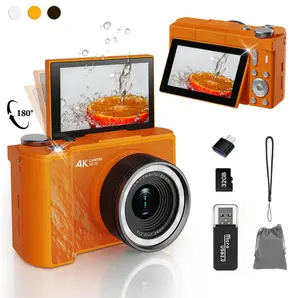 2026 New Upgraded Digital Camera for Photography with Fill Light, Vlogging Camera,  Digital Zoom Compact Cameras, 180°Flip Screen Camera,  Vlogging Camera with 32GB Card, Point and Shoot Digital Cameras, Perfect Holiday Gift