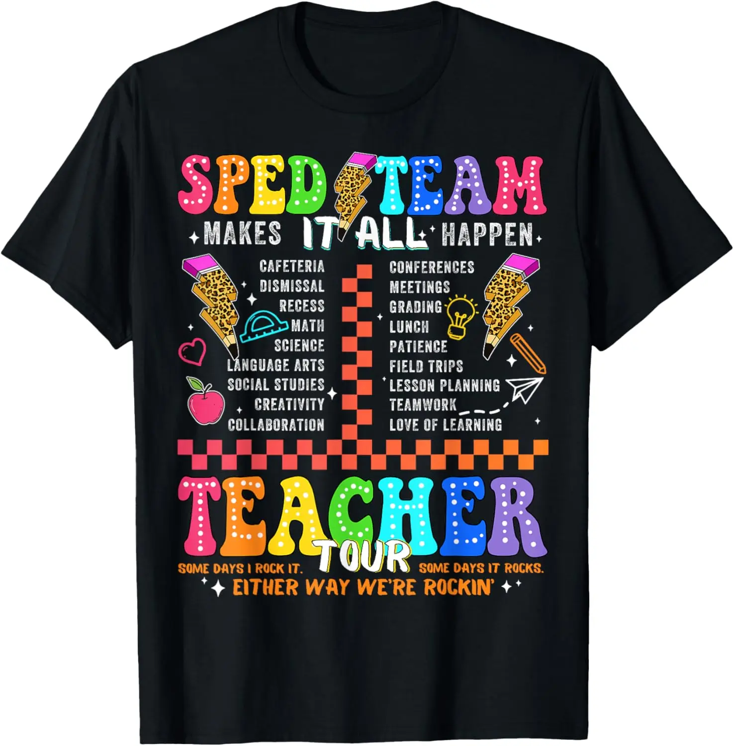 Women's 100% Cotton Short-Sleeve Round Neck Tshirt - Everyday Streetwear Top with Retro, Funny Design for SPED Special Education Teachers