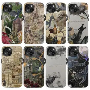 The Dragon Art Phone Case, Fantasy Dragon Book Lovers Gifts Phone Case, iPhone 17 16 15 14 13 12 Pro Max