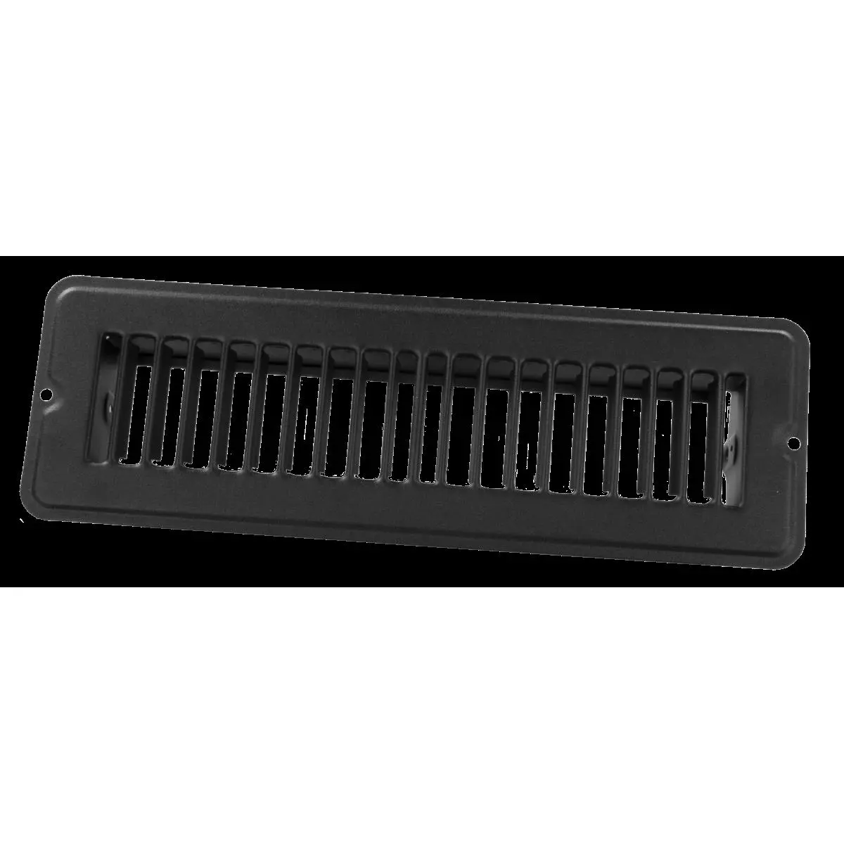 212 MAIN Rectangular Modern 4 x 10 in. Undampered Metal Floor Register, Black Construction, Indoor Household Appliance Floor Vent Accessory