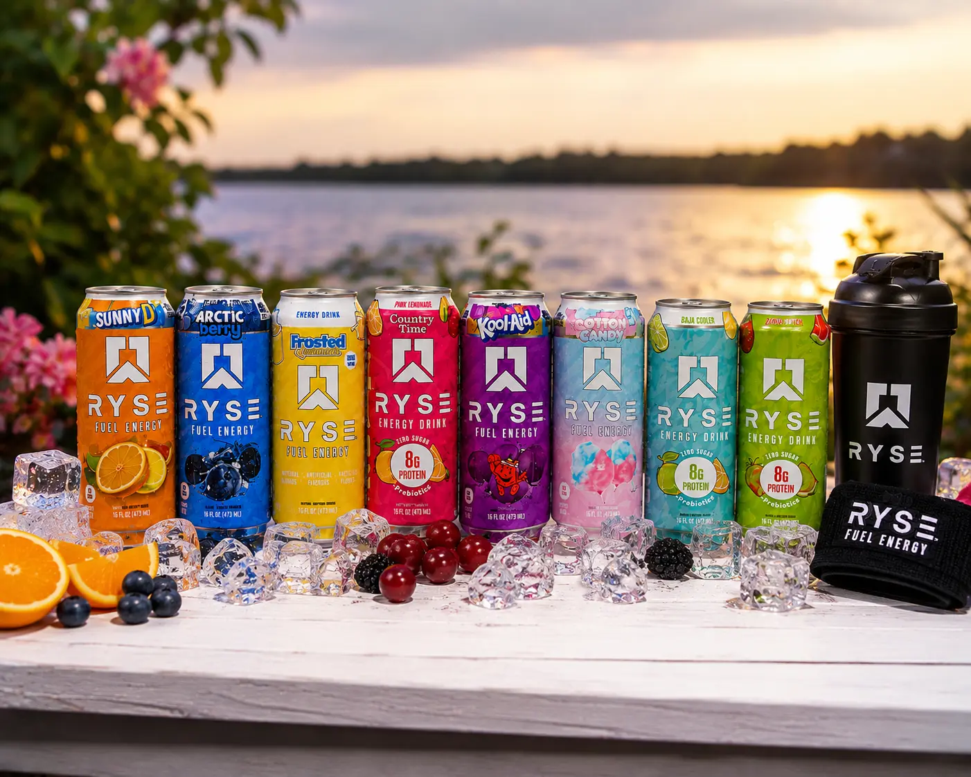 Ryse Clean Bottled Brain Energizing Caffeinated Energy Beverages, 12-Pack Sparkling Energy Drink with Custom Flavor Selection, Stamina Boost, Energy Drink Sparkling