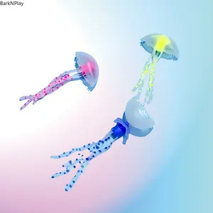 3-Pack Luminous Artificial Jellyfish for Aquarium - Glow in the Dark Fluorescent Silicone Fish Tank Decoration, Realistic Floating Aquatic Ornaments with Suction Cup, Fish-Friendly Underwater Landscaping Accents