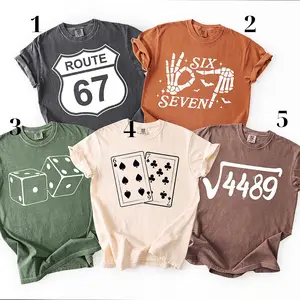 Custom Comfort Colors Six Seven Shirt, Funny 6 7 Meme Tee, Easy Group Costume Tee, Teacher Math Halloween, Teen 6 7 Shirts, Funny Matching Outfit, Full Sizes