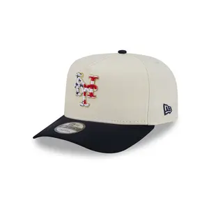 Retro 9FIFTY A-Frame Snapback Baseball Hat - NY Mets Stars and Stripes Chrome White Collectible Headwear