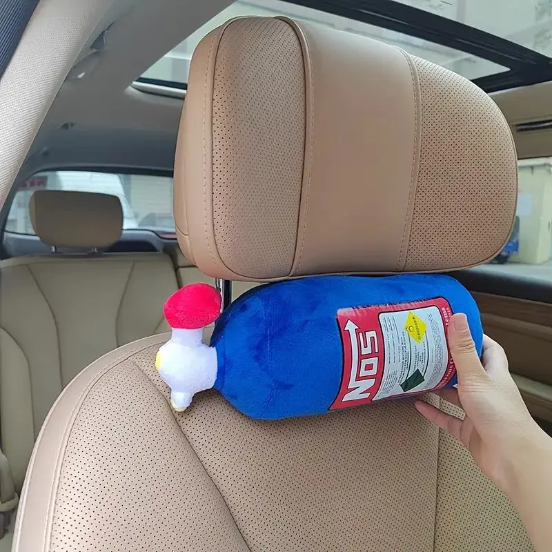 Car Seat Neck Pillow, Car Cylindrical Headrest, Car Interior Accessories for Men and Women, Perfect Gift for Motorcycle Decoration, Vehicle, Neck Rest Cushion, Automotive