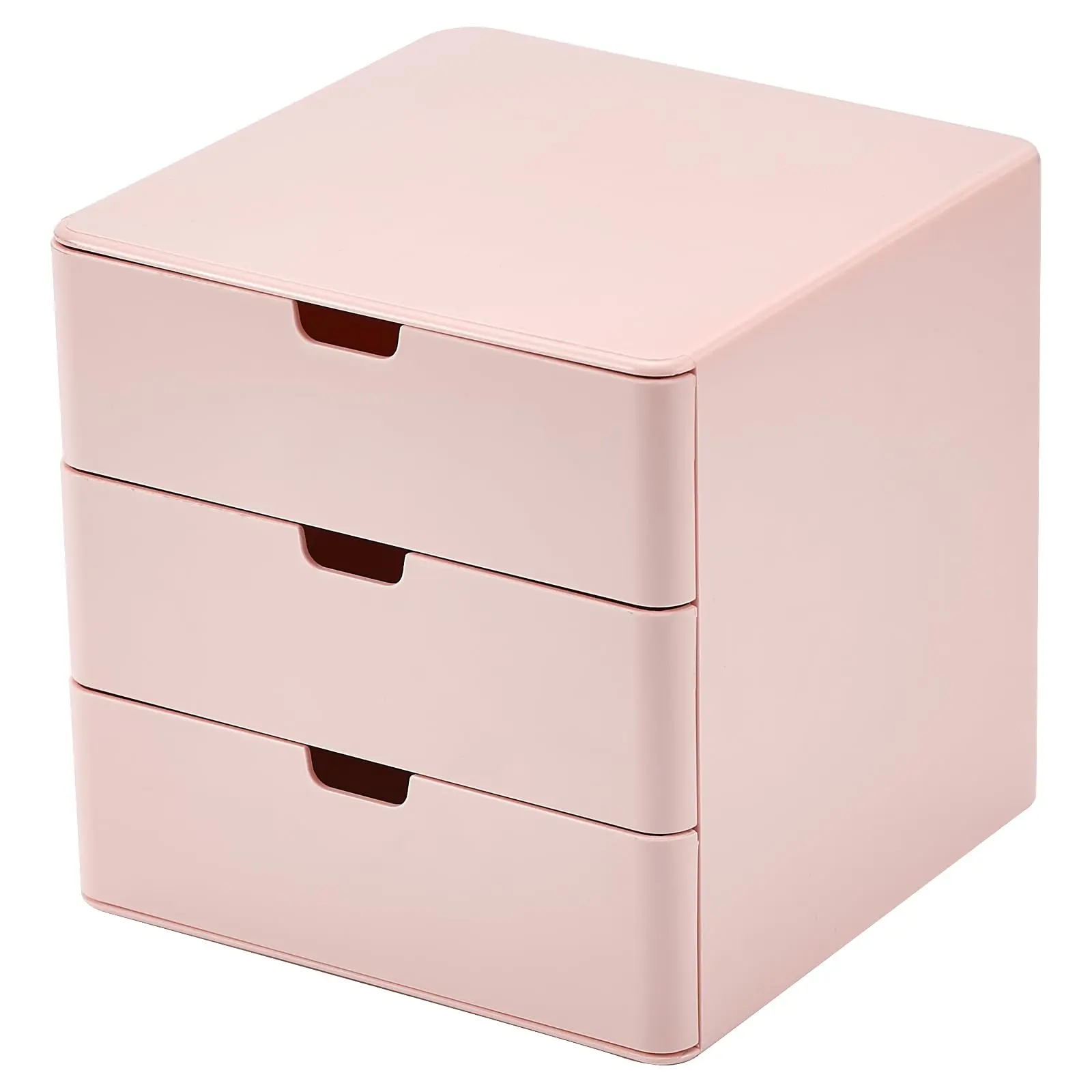 3-drawer Vanity Organizer  Compact Storage Organization Drawers Small Size Pink