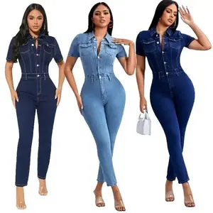 jeans outfit New Sexy Slim And Stylish Tight Denim Jumpsuits Jeans