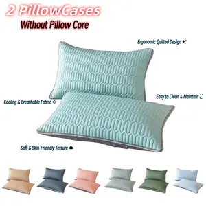 2pcs Waterproof Pillow Protectors, Noise-Free, Soft, Breathable, Stain-Resistant, Washable, Ideal for Bedroom, Hotel, Home with Kids, Pets, Elderly