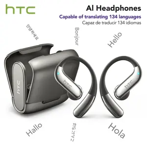 HTC NE23 Translation Earbuds, OWS Open Ear Headphone,Supports Translation in 134 Languages With APP, Bluetooth 6.0 Earphones, Wireless Earbuds for Music & Phone Calls, IPX5 Waterproof Sports Headphones with Long Endurance