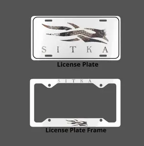 SITKA License Plate & Plate Frame Car Decor Accessories US Market Unique Personalized Design Enhances Aesthetic Appeal Easy Install - Tag For Car - Car Accessories