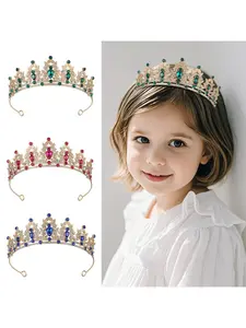 Sparkling Crystal Bridal Headwear Wedding Crown Elegant Cake Topper Accessories for Women