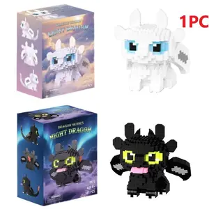 2026 New Building Blocks Animals Toys Cartoon Dragon Micro Blocks Action Figures Halloween Toys Gifts Decorations