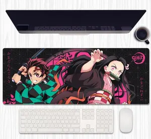 Demon Slayer Mousepad, Tanjiro & Nezuko Anime Desk Mat, Aesthetic Manga Decor, Creative Workspace Gaming Mat, Trendy Otaku Desk Accessory Gift