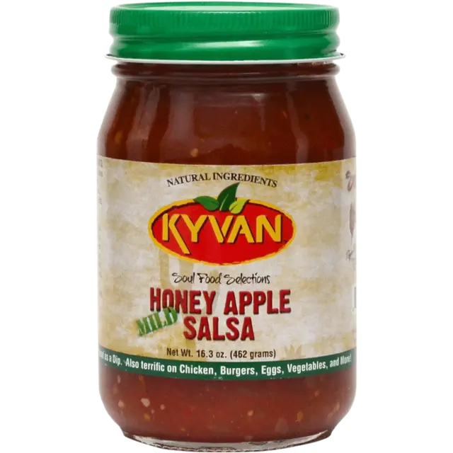 KYVAN Mild Honey Apple Salsa Sauce - Perfect for Dressings Dipping and Cooking Flavor Garlic Made in the USA with Fresh Ingredients