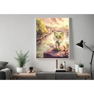 Sprigatito Pokemon, Anime Poster, High Quality, Printable Wall Art, Bedroom Wall Art Home Decor( Unframed - Print Only )