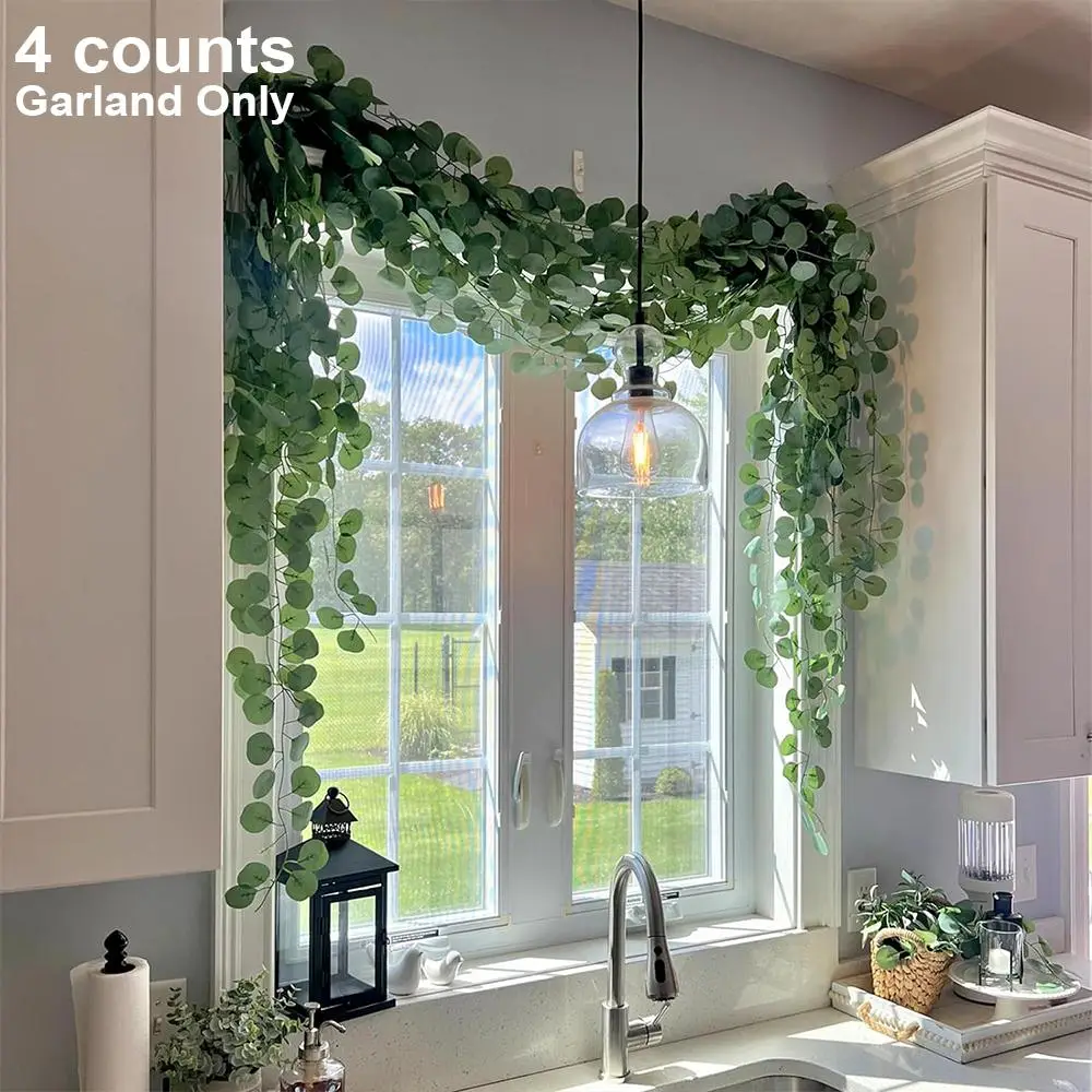 Artificial Ivy Leaf Vine, Faux Plastic Vine Ornament, Creative Artificial Leaf Vine, Decorative Plant for Home & Wedding & Porch, for Room Decor, Fall