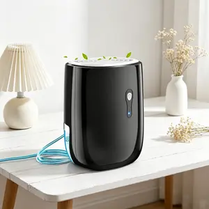 27oz(800ml) Small Dehumidifier with Drain Hose, Portable Ultra Quiet Mini Dehumidifier, Auto Shut Off Dehumidifiers for Home Bathroom Basement Garage RV Gun Safe Closet