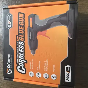 【Valentine's Day Gift DIY】GoGonova Wireless Glue Gun Set with 25 Mini Adhesive Sticks - USB Type-C Rechargeable, Anti-Dripping, Ergonomic Handle, 2Ah USB Type-C Power Cell