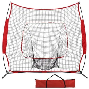 Answer E 7'×7' Softball Baseball Practice Net Hitting Batting Net Bow Frame with Bag