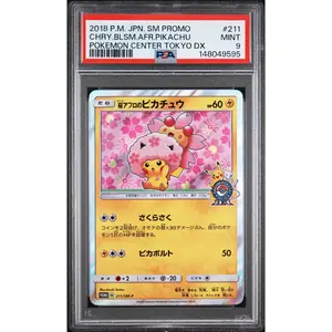 Cherry Blossom Afro Pikachu PSA 9 2018 Japanese Pokemon Center Tokyo Promo #211
