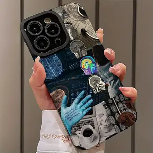 Ultra-Thin Shockproof Protective Phone Case Cover for iPhone 17/16/15/14/13/12/11/plus/pro Max, Medical & Brain Imaging Design, Dust-Proof, Perfect Gift