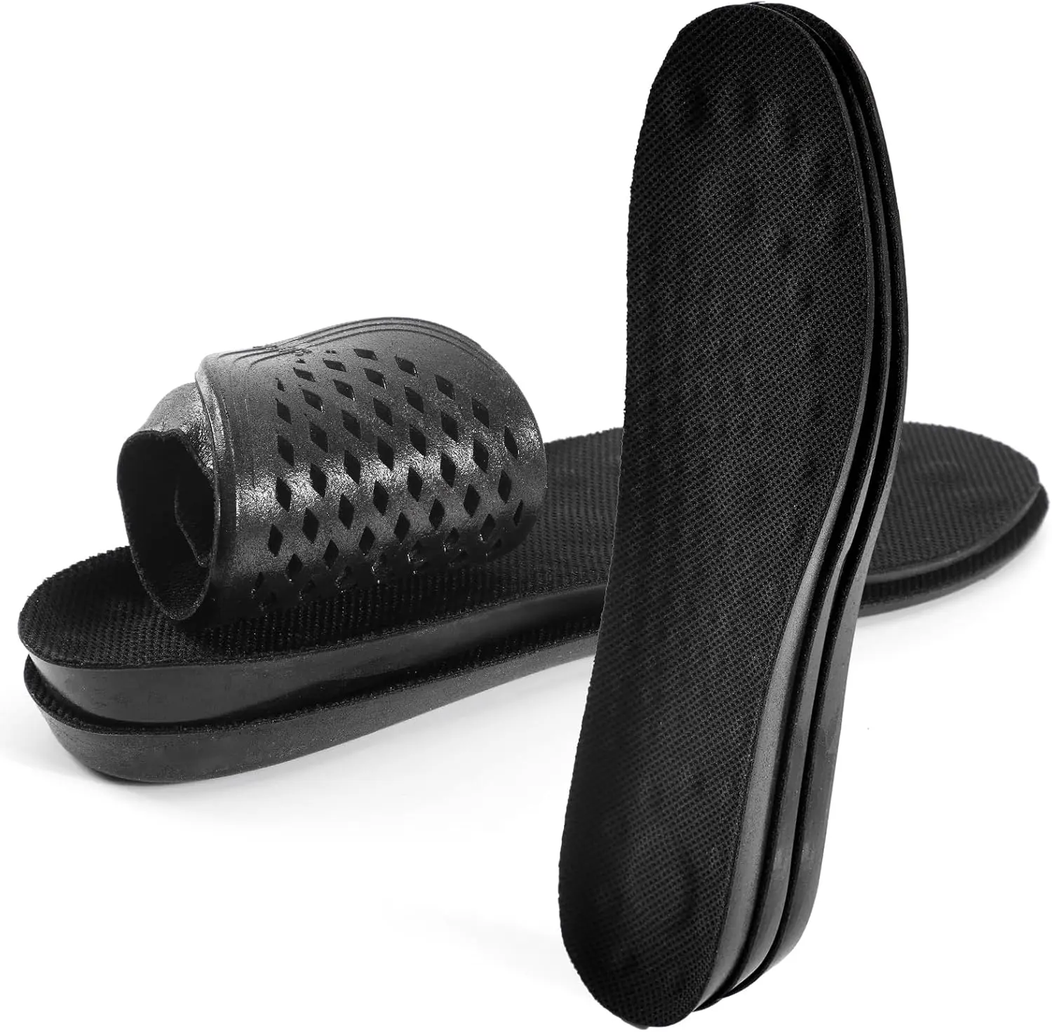 Unisex Fit 3 Pairs Sport Shoe Insoles - Breathable, Shock-Absorption, Elastic Soft Design - Universal Cut Running/Sports Replacement Pads for Everyday Wear Footwear