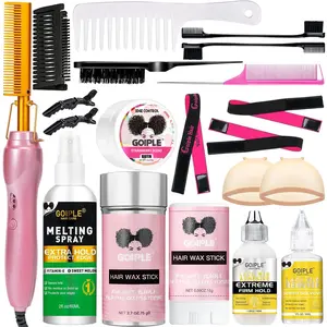 19 counts Pink Electric Hot Comb Hot Comb Electric for Wigs Electrical Straightening Comb Curling Iron Brush Smooth Adjustable Salon Straightener