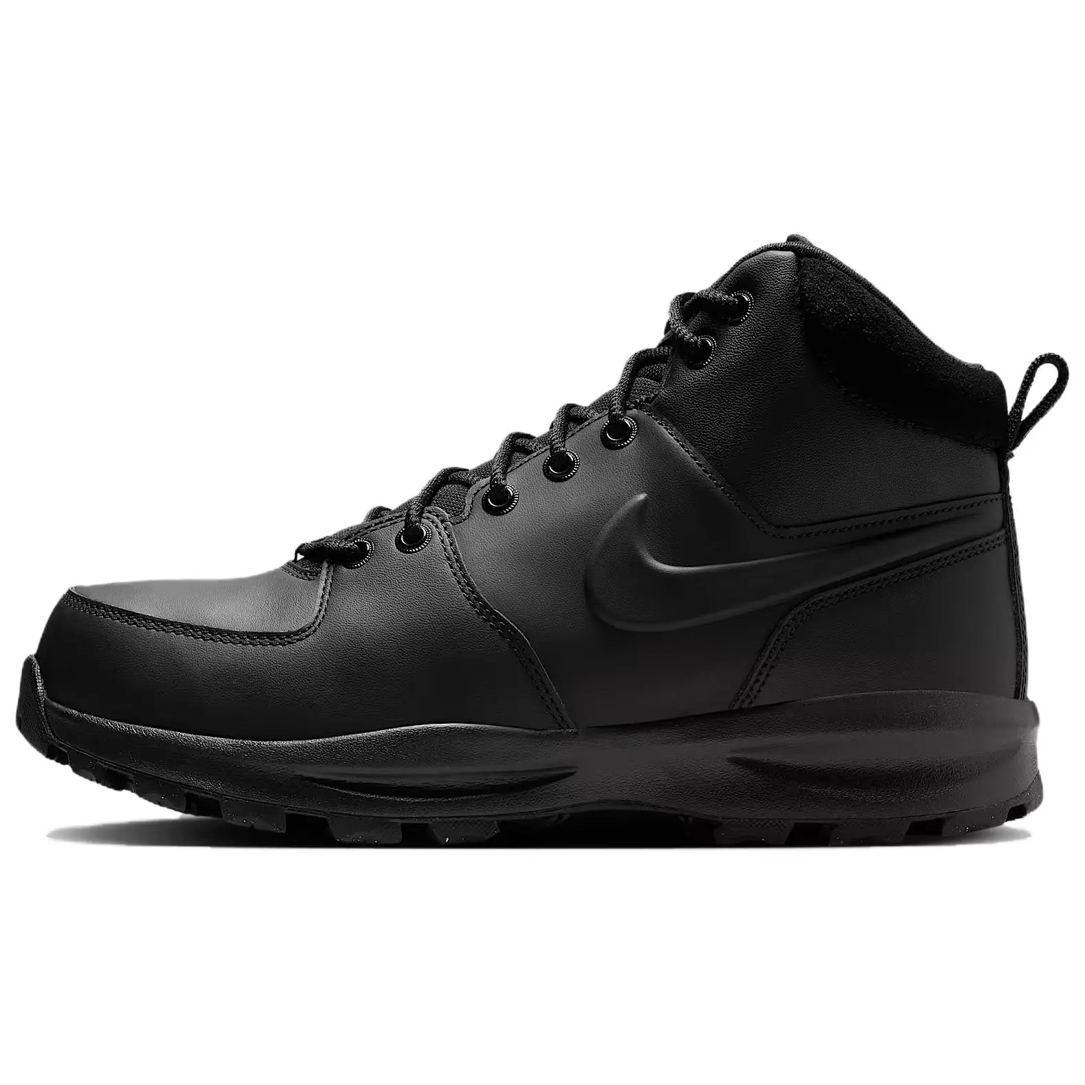 Nike Manoa Leather Triple Black Versatile Comfort Short Boots Men's HF7095-001