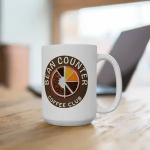 Bean Counter Ceramic Mug, (11oz or 15oz)