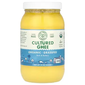 Pure Indian Foods Organic Cultured Ghee, 15 oz (425 g)