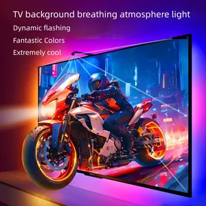 Smart TV Backlight LED Sync Lights for 55-65 Inch TVs, USB Powered Music Sync with Multiple Scene Modes, Ideal for Gaming and Display, LED Light Backlit