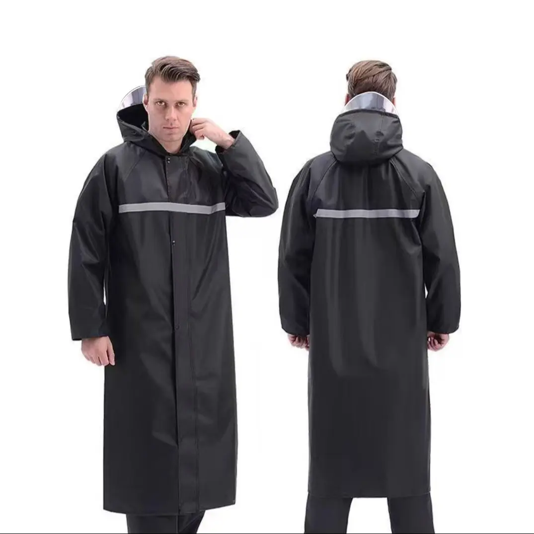 Long Hooded Safety Rainproof Rain Suit Waterproof Clothes Raincoat for Men and Women Outdoor All-Sport Breathable