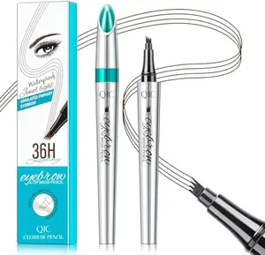 QIC Eyebrow Pencil with 4 Tip Microblade for Natural Eyebrow Makeup Eyebrow Microblading Pen Waterproof &Smudge-Proof