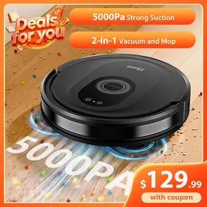 【Deals for you】Tikom Robot Vacuum and Mop Combo, 5000Pa Powerful Suction, 150 min, Ultra-Slim, Self-Charging Robot Vacuum Cleaner for Carpet, Pet Hair, Hard Floors, Home Cleaning, APP & Remote Control, G8000 Max