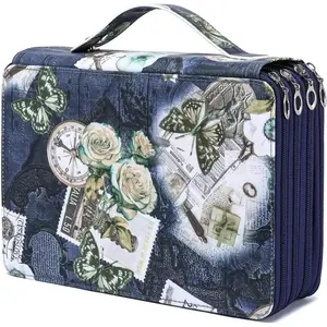 200 Slots Colored Pencil Case Color Pencil Organizer Holder With Zipper Closure Large Pencil Box for Colored Pencils Watercolor Pencils