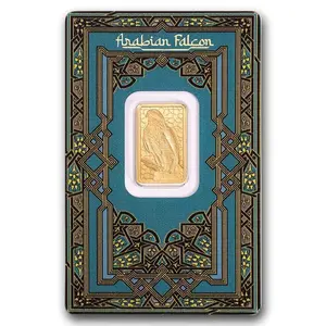 Pamp Suisse Arabian Falcon 5 Gram Gold Bar - w/ Assay & Frame