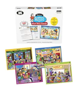 Webber Auditory Memory for Short Story Scenes 50 Illustrated Speech Therapy Cards WH Question Practice Who What Where When Why Listening Comprehension 1850 Questions SLP Classroom Special Education Resource