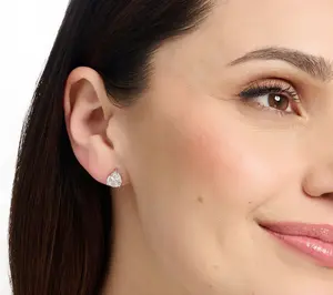 Diamonique Classics Set of 5 Stud Earrings, Sterling Silver