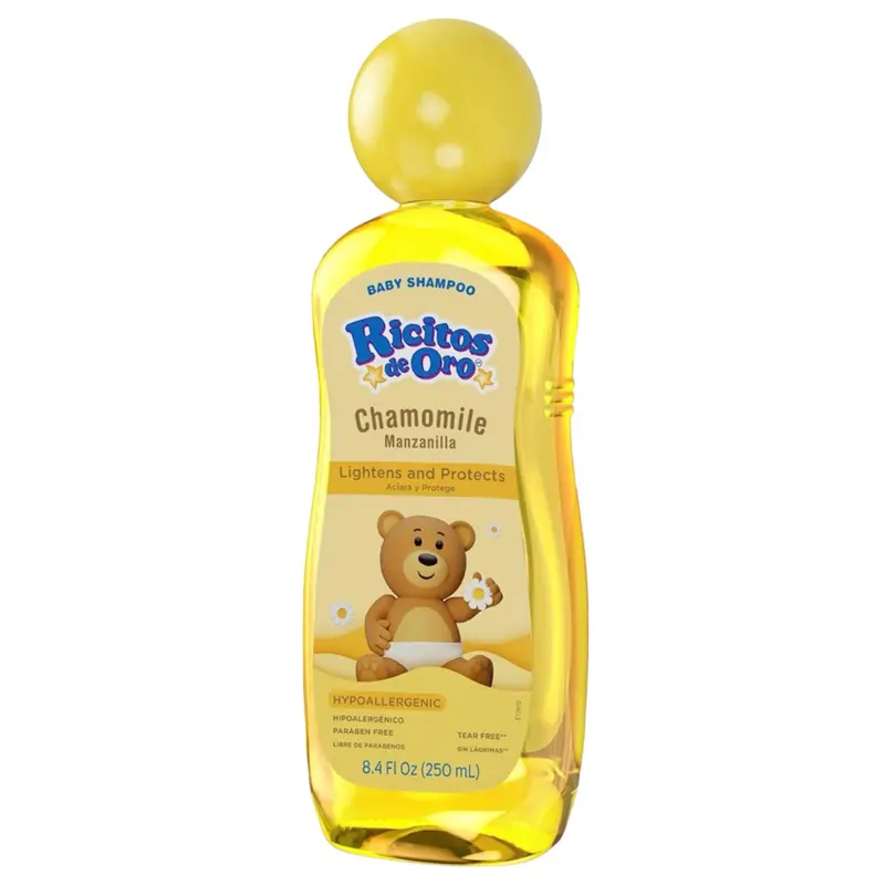 Ricitos de Oro Manzanilla, Baby Shampoo, Hypoallergenic Tear Free Baby Shampoo with Chamomille Extract; 8.4 Fl Oz