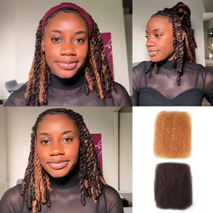 Noble #4 & #30 Colors Kinky Bulk Hair for Kinky Twist Braids Stylish Look 1 Pack Synthetic Kinky Bulk Hair