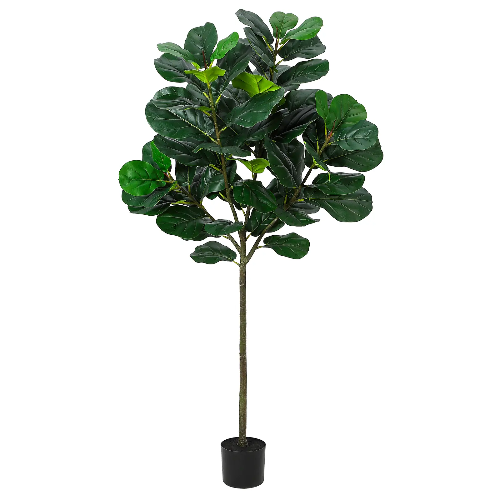 【Christmas Gift】5 Ft Artificial Fiddle Leaf Fig Tree Faux Ficus Lyrata Plant with 62 Fiddle Leaves Tall Fake Plants Large Floor Plant with Pot for Indoor Living Room House Office Decor Housewarming Gift
