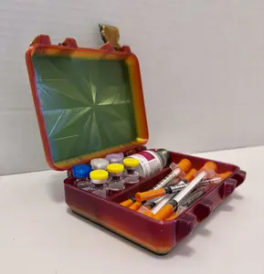 Ultimate Holographic Rainbow Vial Case — Travel + Fridge Ready - Vial Caps Included! Medication Storage Box
