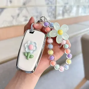 ACEBOY for Ford Key Fob Cover with Keychain,Car Key Case Shell Protector Holder 5 Buttons for Ford Explorer Fusion Escape Edge Expedition Mustang F150 F250 F350 F450 F550 Bronco